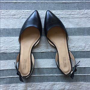 Barney’s NY black leather flats 40